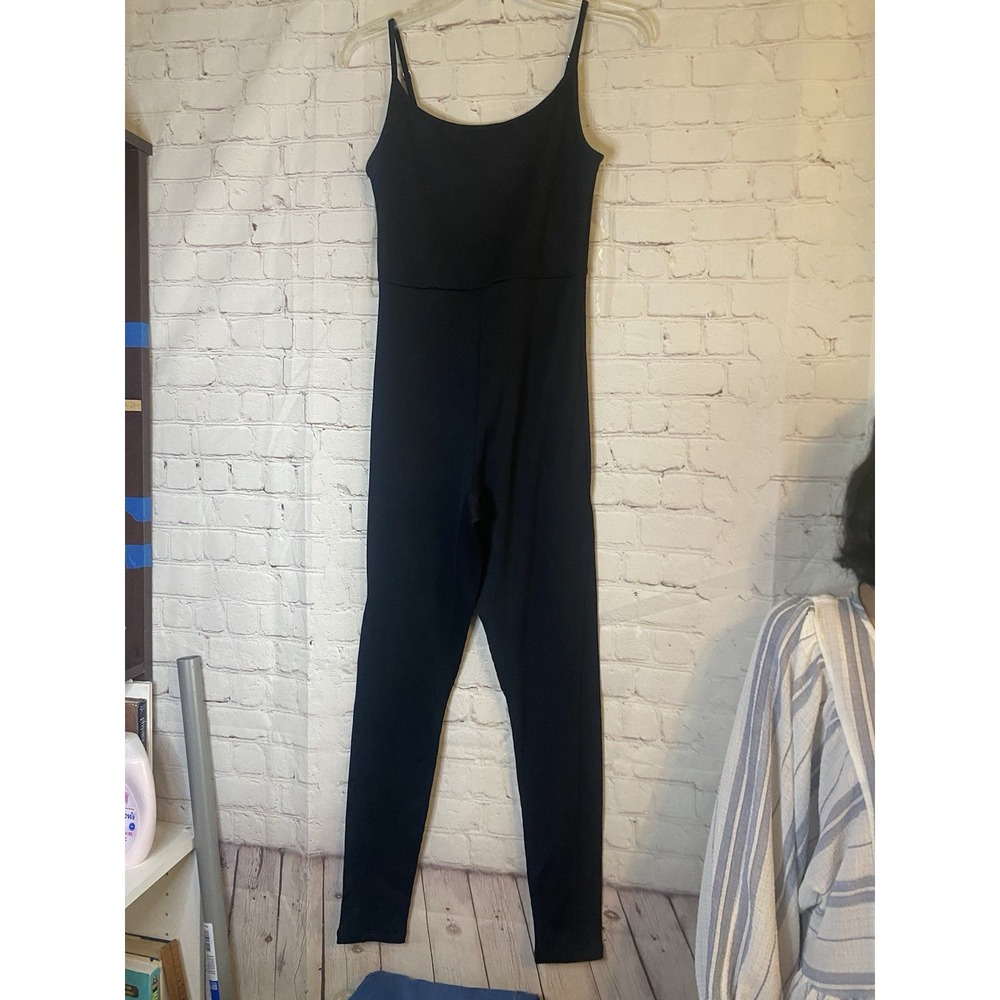 Active PowerSoft Unitard Jumpsuit Women's L Black Yoga Athleisure